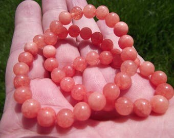 4 BEADS FROM SOUTH AMERICA TOPAZ ORANGE 6 MM.