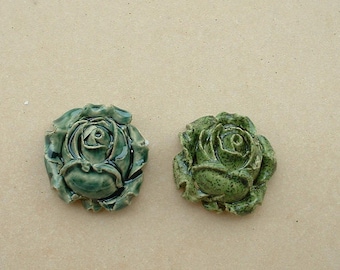 Roses 2cm ceramic glazed for your creations