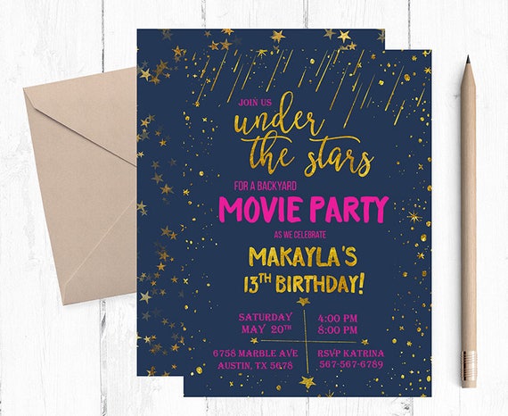 Movie Night Under The Stars Invitations 5