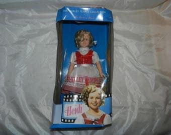 Danbury Mint Shirley Temple doll dressed as Heidi - Never removed from box - NRFB - copyright 1937 - 1996 by Twentieth Century Fox 59-01
