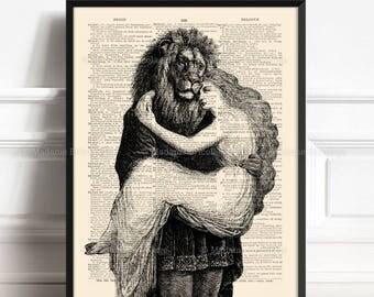 Beauty Beast Poster, Book Lover Gift, Beauty Beast Decor, Beauty And The Beast, Wedding Gift, Gift Woman Print Girl Poster Gift Literary 503