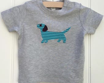 Baby Dachshund T-shirt - Baby Clothes - Unisex Baby Clothing - Baby Shower - Baby Blue - Gifts for Babies - Baby Clothing - Boys Clothing