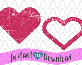 Download Distressed heart svg | Etsy