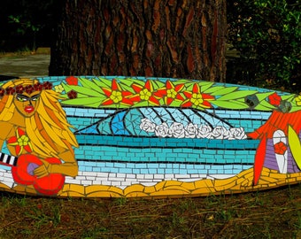 Surf mosaïque vahiné à la demande