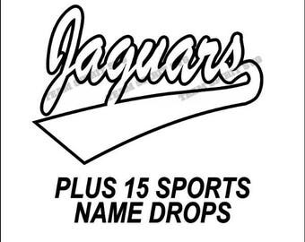 Jaguars Swoosh Download Files - SVG, DXF, EPS, Silhouette Studio, Vinyl Cutting Files, Digital Cut Files - Use with Cricut and Silhouette