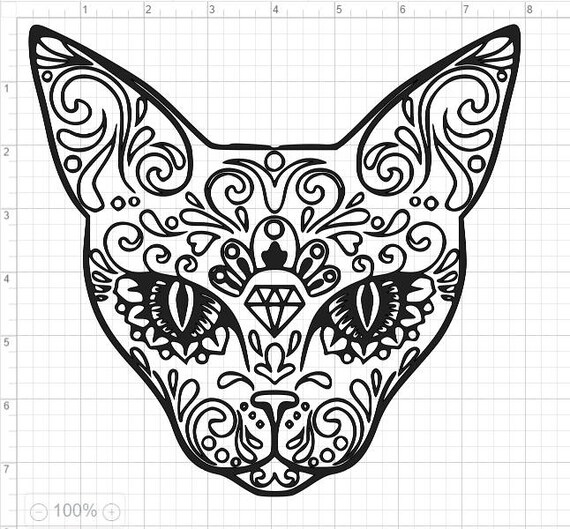 Download Mandala Style Cat SVG PDF EPS Dxf & Studio 3 Cut Files
