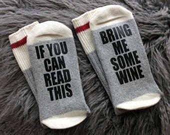 Wine Socks - It's My Birthday Socks - Bring me Wine Socks - Bring me the Bottle Socks - Bring me Some Wine - Wine Gifts - Novelty Socks