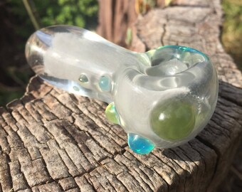 Oregon Gusher Glass Pipe ~ Spoon Pipe Heady ~ Tobacco Pipe ~ Handmade by Linny Lou Lampworks