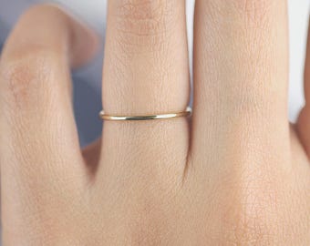 Wedding Band, Gold Thin Band, Minimalist Ring, 14K Solid Gold Wedding Ring, 14K Gold Band, Gold Ring, Gold Band, Thin Band