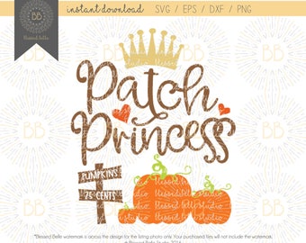 Patch Princess svg, pumpkin patch svg, fall svg, girl pumpkin svg, eps, dxf, png file, Silhouette, Cricut