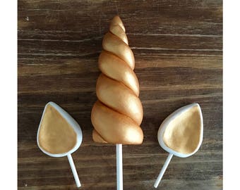 Unicorn Horn Cake Topper Set