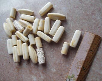 Antique Asian CHINESE Carved Bone Necklace or Bracelet