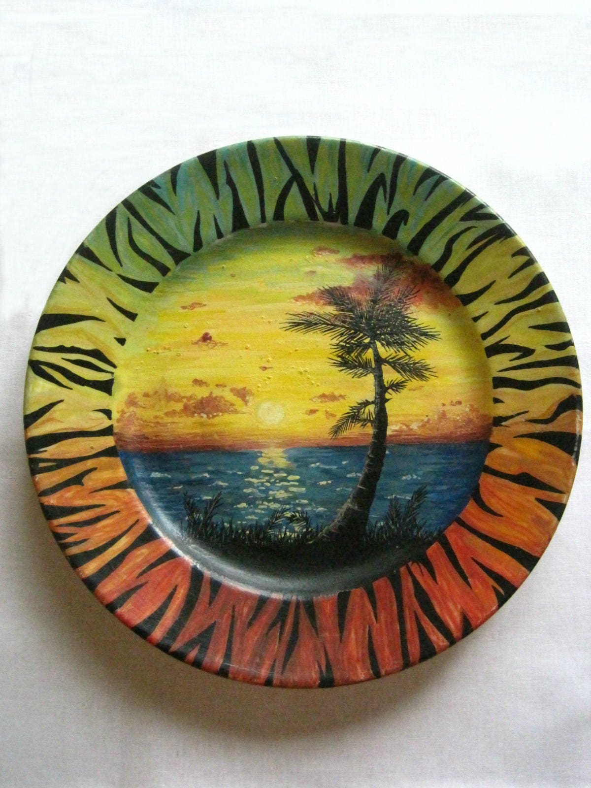 Decorative Plate Wall Bedroom Kitchen Decor Hand Painted