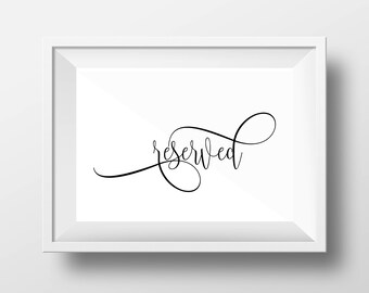 Printable Reserved Sign Wedding Reserved sign printable