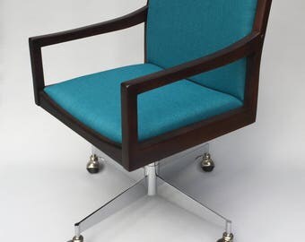 Vintage Mid Century Modern Office Chair by Helikon