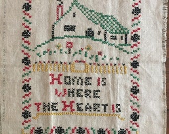 VINTAGE SAMPLER - Home is Where the Heart Is