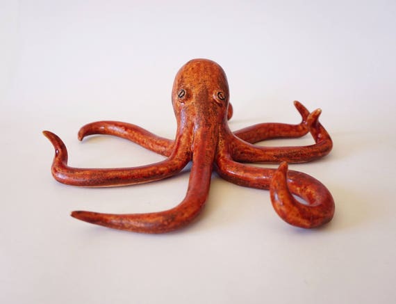 Hand Shaped Ceramic Octopus Sculpture