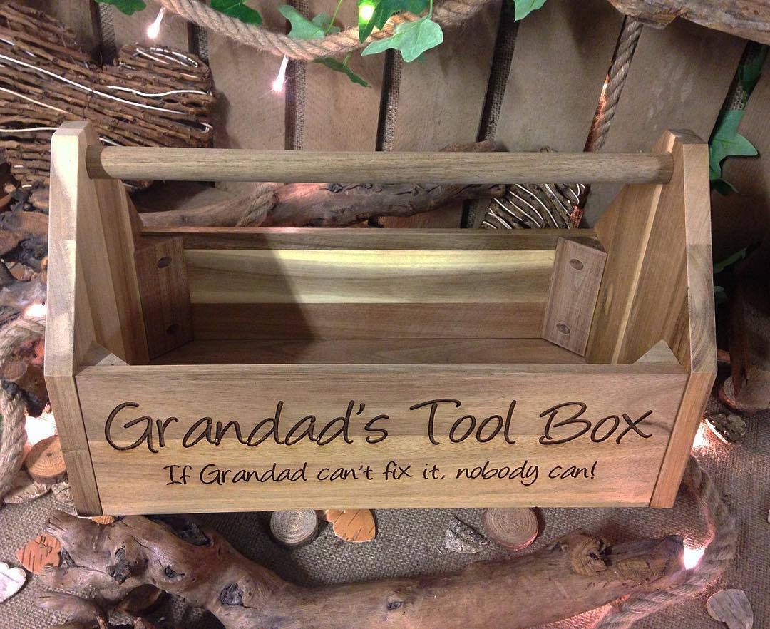 Wooden toolbox Father s Day gift Personalized tool box 