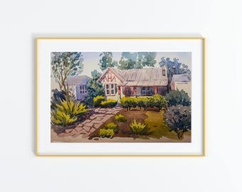 Original Watercolor Painting,Watercolor Painting,landscape,San Antonio