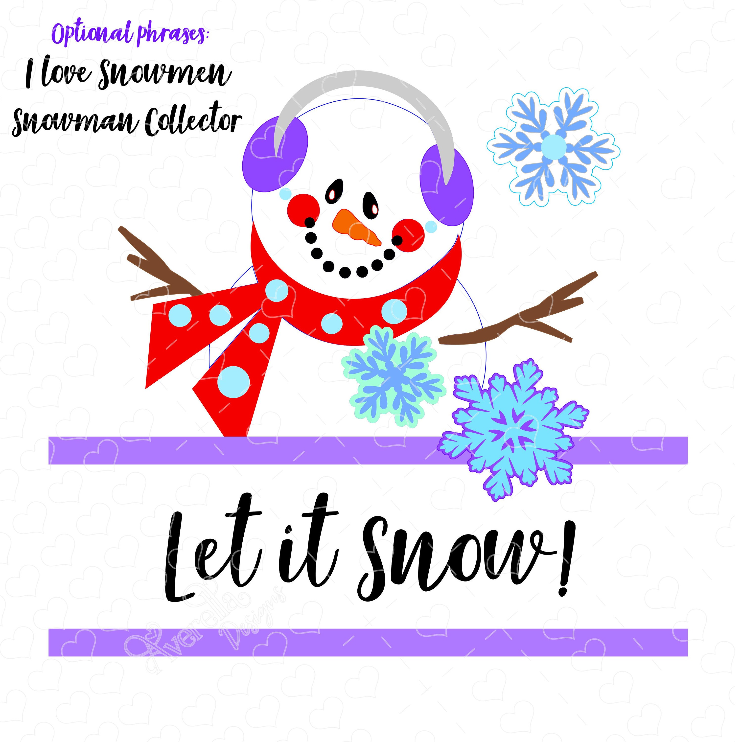 Download Snowman Frame Let it Snow SVG