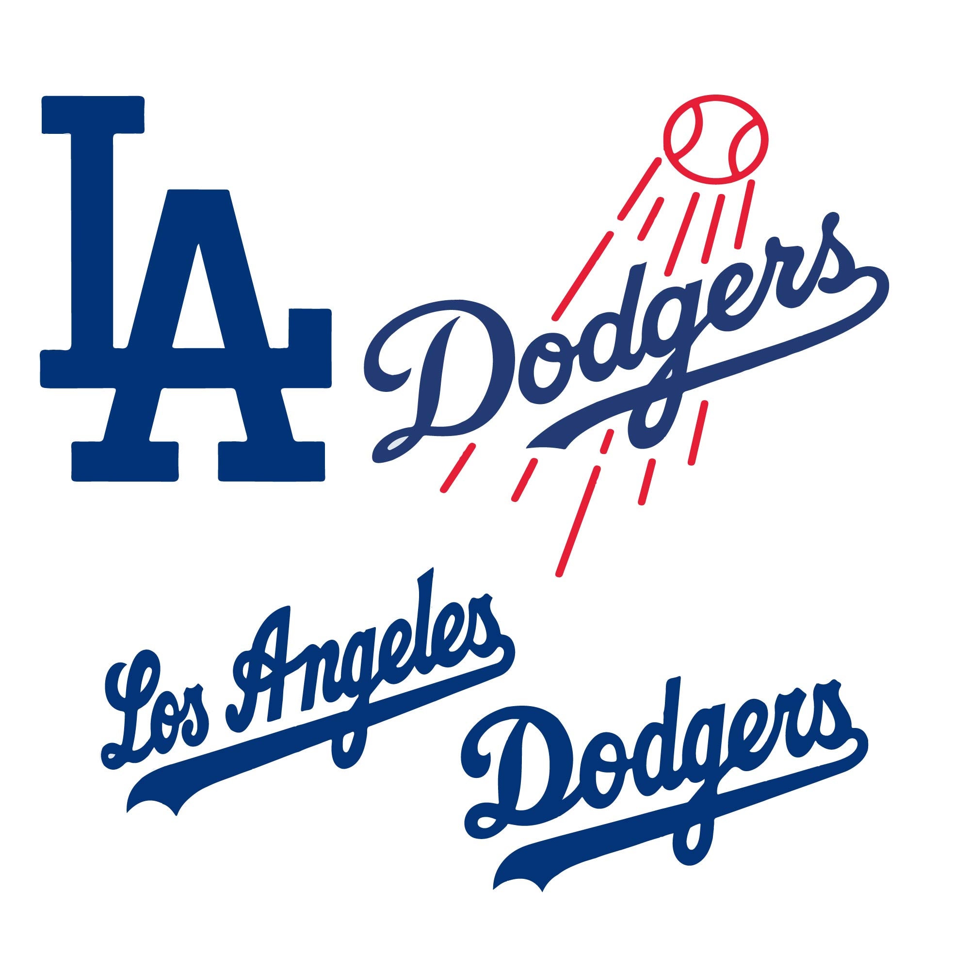 LA Dodgers Cut Files SVG Files Baseball Clipart Cricut Los