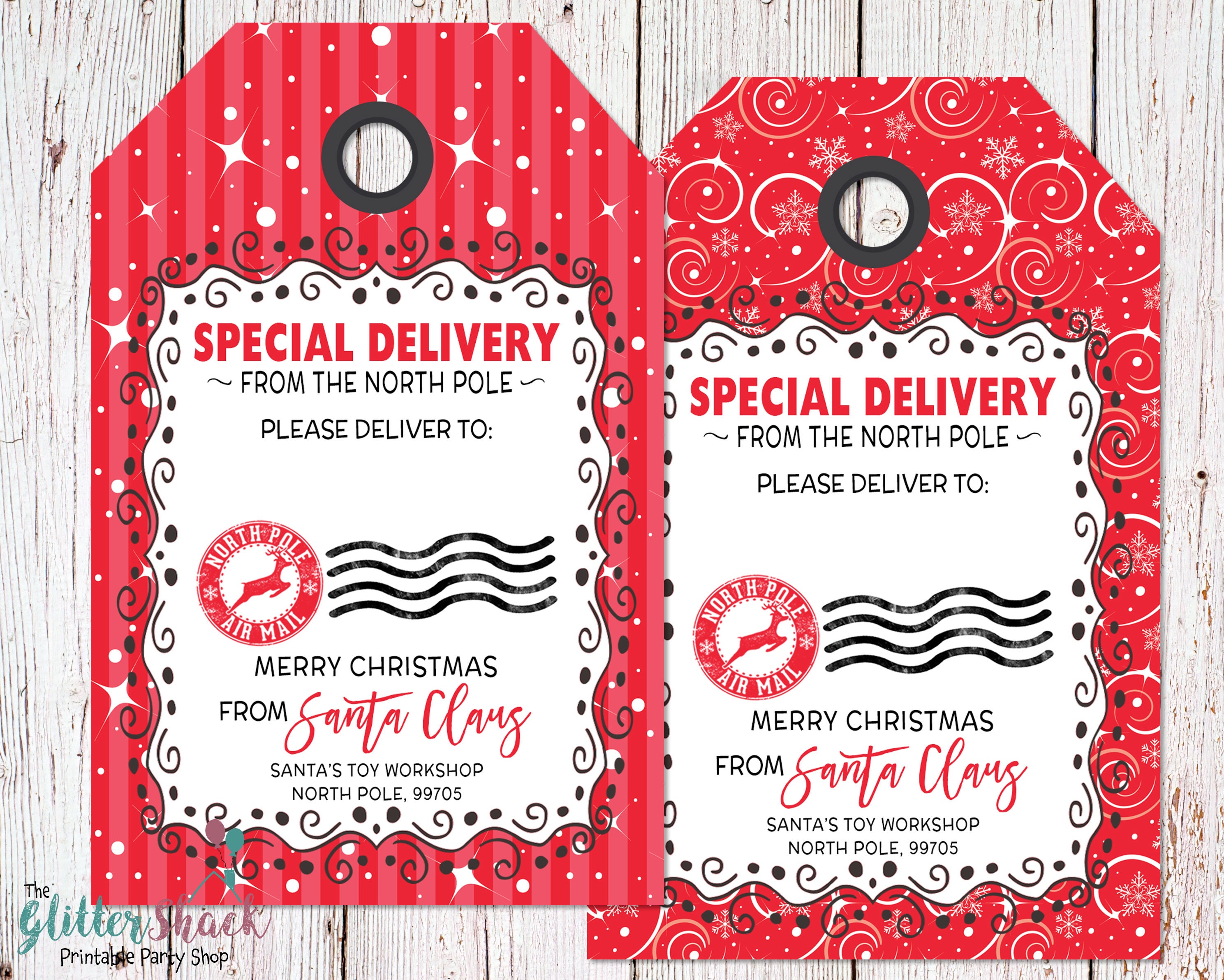 Printable Christmas Gift Tags BLANK From Santa Gift Tags