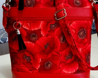 red poppy purse