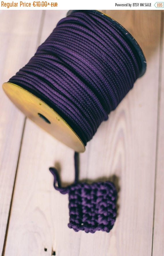 15 % OFF BLUE yarn, colored rope, polyester cord, chunky yarn, diy crafts, craft supplies, diy projects, craft yarn, rope cord. #24