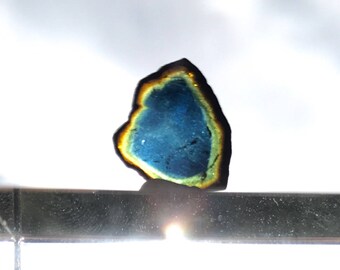 Reserved** 3.4 ct unique indicolite slice from Afganistan (#3) ((blue tourmaline))