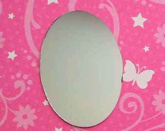 72mm blank mirror unframed embellish decoden add to kawaii phone case cabochon jewelry scrapbook hair accessories home decorate phone decor