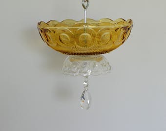 Bird Feeder: Vintage Glass FREE SHIPPING