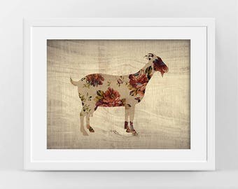 Goat Art Poster Modern Rustic Decor Farm Animal Print Goat Art Poster Modern Rustic Decor Farm Animal Print
