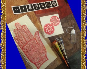 henna stencil etsy