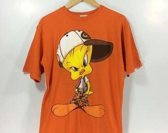 On sale 16% Vintage Tweety Bird 90s Character Looney Tunes Cartoon T shirt