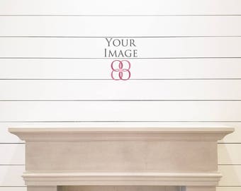 Rustic white wood wall and floor mockup shiplap wall mockups