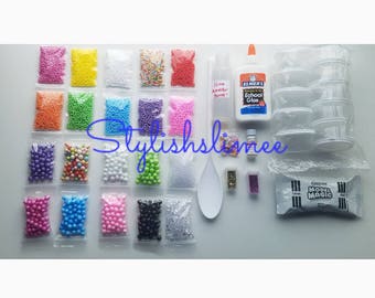 DIY Slime Making Supplies kit - 38 items