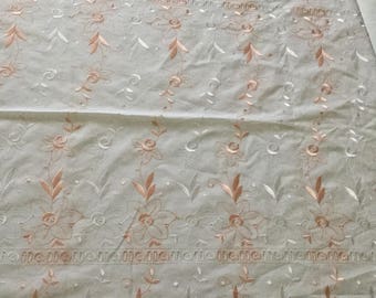 Salmon and white eyelet lace oversized
