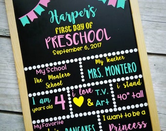 First day chalkboard | Etsy