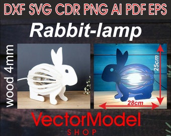 Laser cut rabbit | Etsy