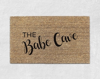 Babe Cave Door mat - Cute Doormat - Cute Door mat - Funny Doormat - Funny Door mat - Funny Welcome Mat - Front Door Mat - Housewarming 049