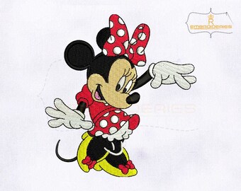 Lovely And Cute Minnie Mouse Embroidery Design | 4x4 Hoop Embroidery Design