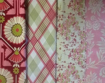 set of 4 MODERN MEADOW JOEL DEWBERRY PATCHWORK fabrics