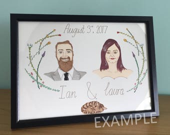 Custom Couple Portrait (A4)