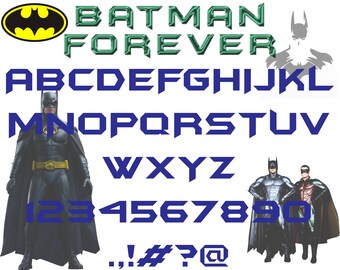 batman letters etsy