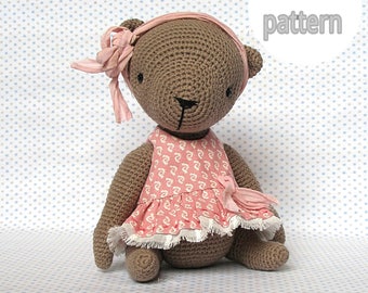 Teddy bear pattern, pdf, crochet pattern, amigurumi pattern