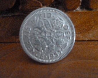 1953 Lucky six pence coin