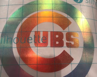 Chicago Cubs Halographic Vinyl Decal