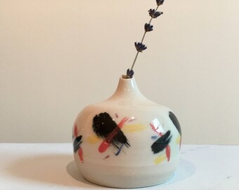 Midi Underglazed Ceramic Bud Vase