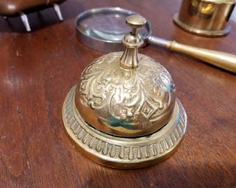 Victorian Style Brass Hotel Desk Bell