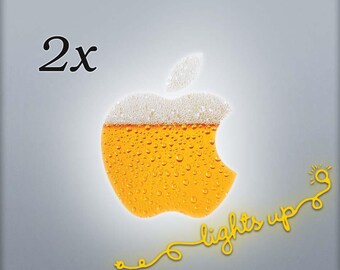 Apple MacBook Decal Apple Logo MacBook Sticker MacBook Pro GLOWING Apple Decal MacBook Air MacBook Air 11 13 Beer Apple Sticker Mock LG117x2